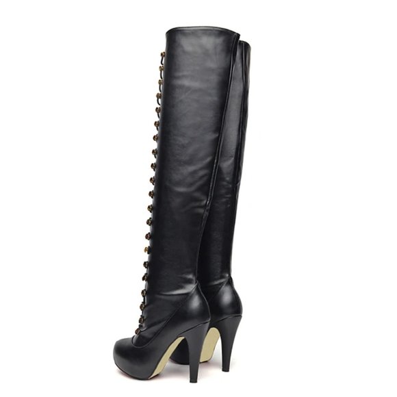 Hai Ruo Over The Knee Lace Up Boot - Picture 3 of 8